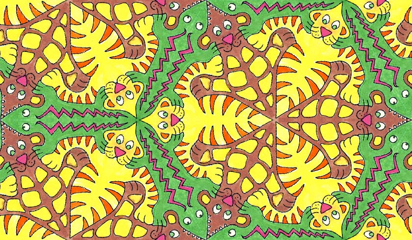 tessellation inspired by M C Escher